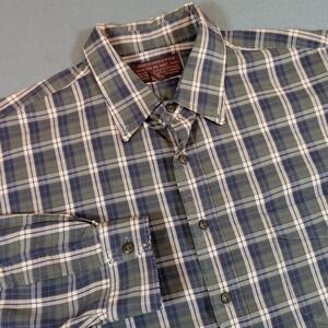 Abercrombie & Fitch The Big Shirt Mens XL Plaid Button Down Vintage 90s